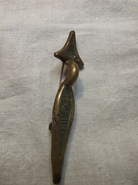 Vintage Bronze Arrow Brooch from the Finnish design Kalevala Koru, Uskela Arrow